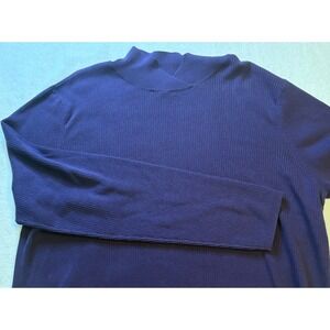 Coldwater Creek Top Women XL‎ Purple Silk Blend Sweater Knit Long Sleeve